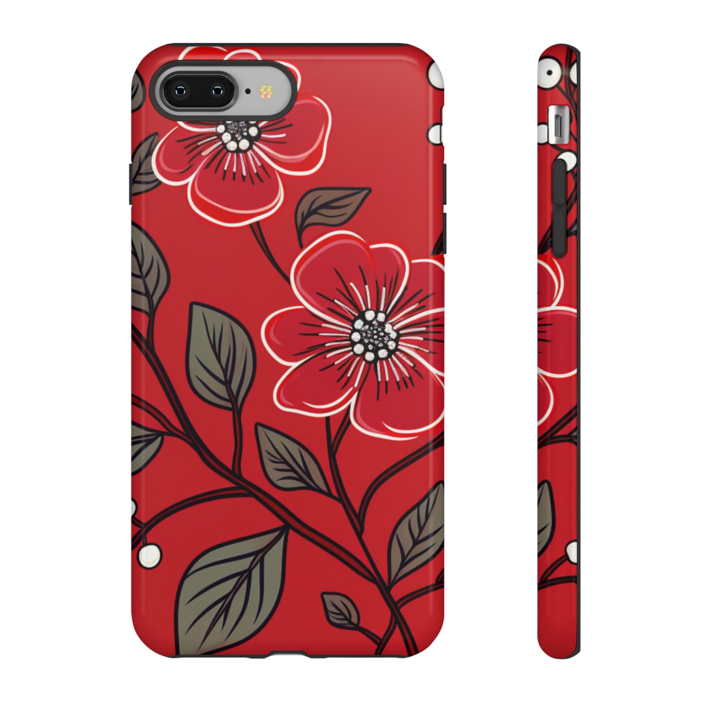 Red Floral phone case