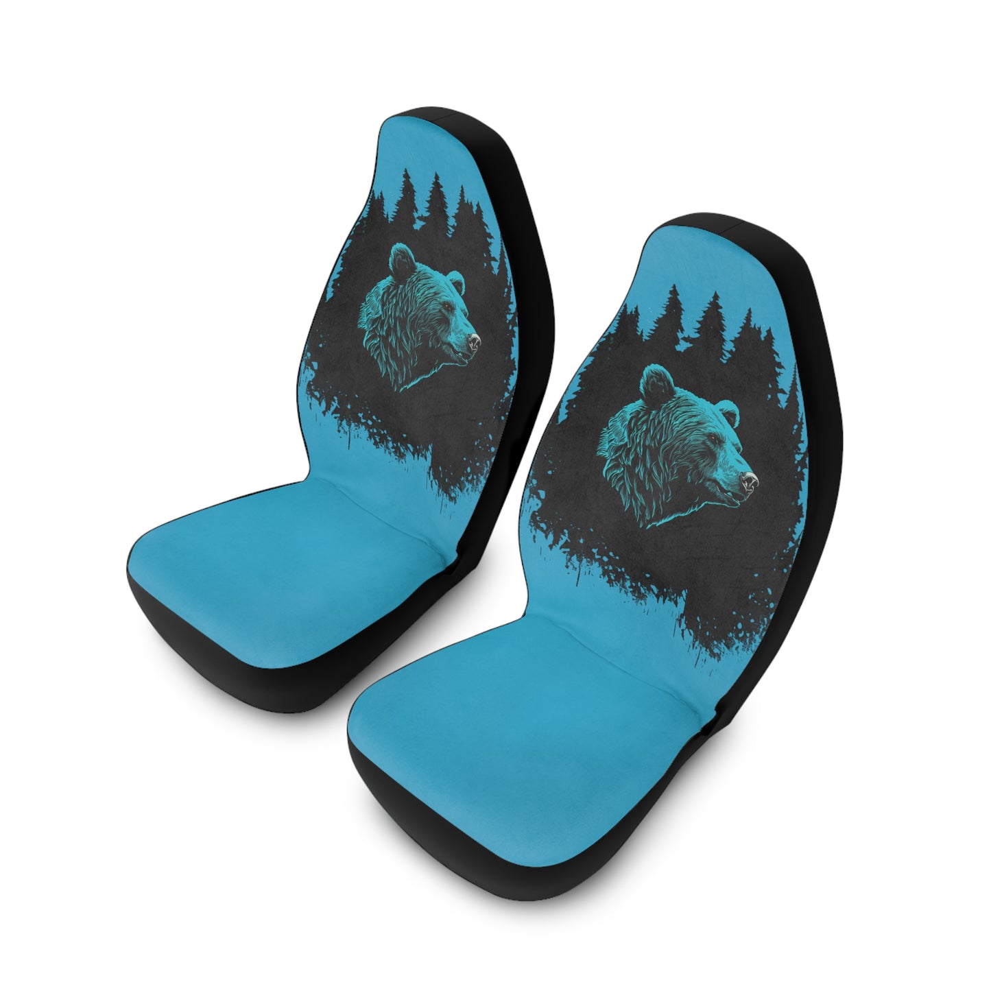 Turquoise Bear Car Seat Covers