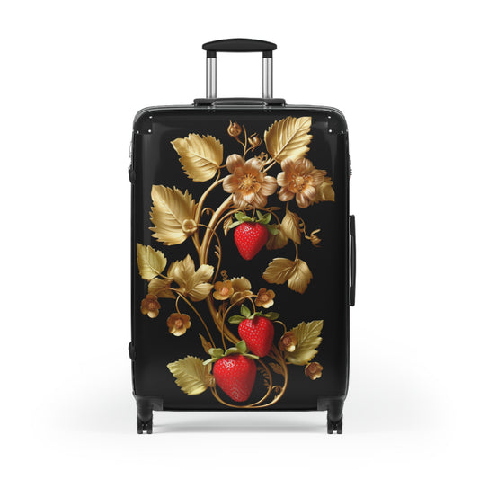 Golden Floral Suitcase