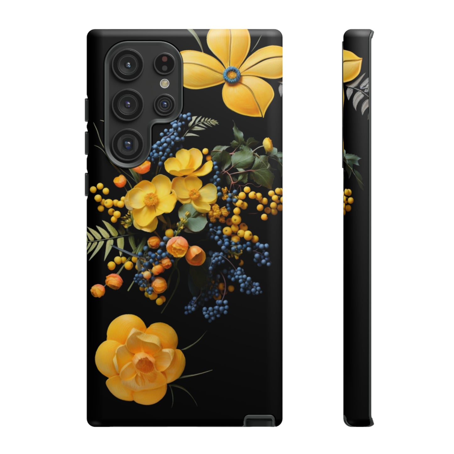 Yellow floral phone case