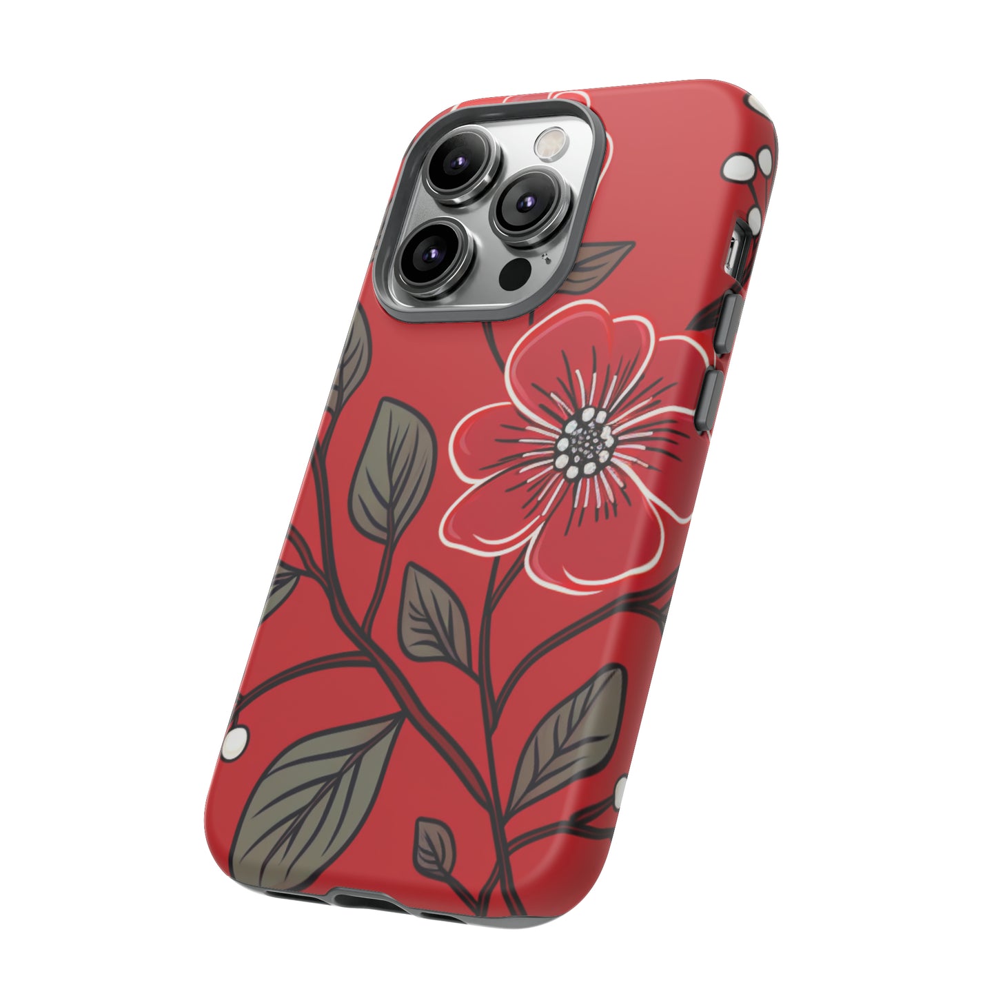 Red Floral phone case