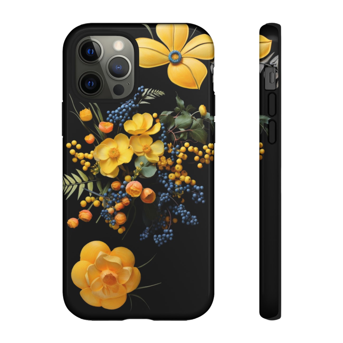 Yellow floral phone case