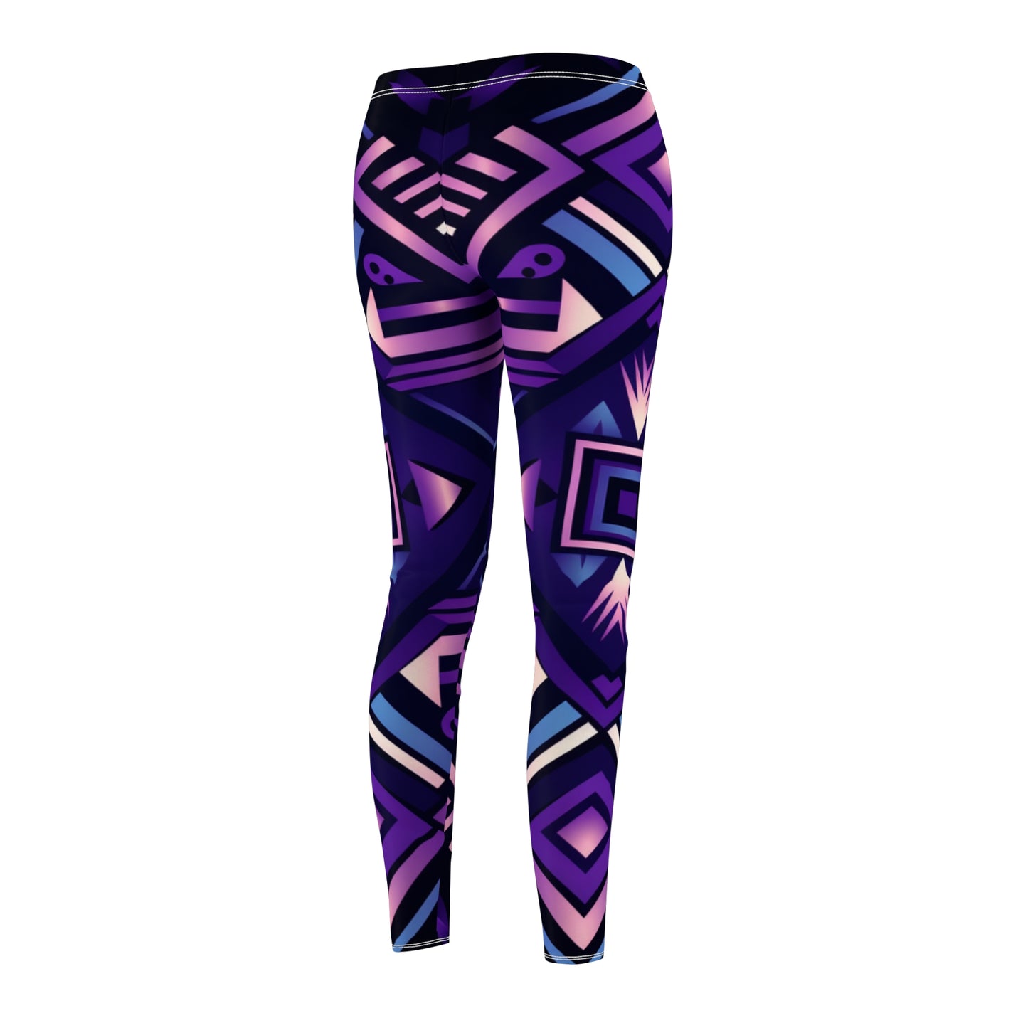 Purple Geometric Leggings