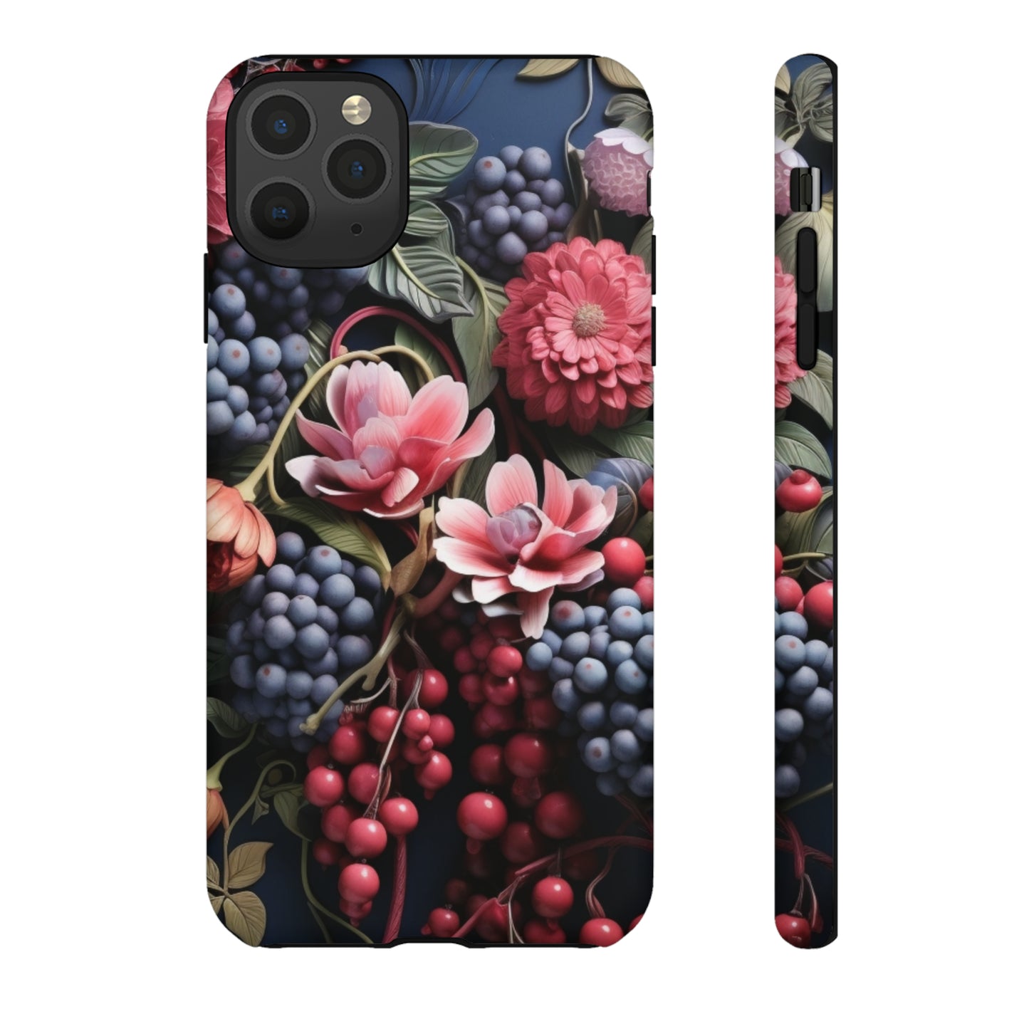 Berries and Floral phone case