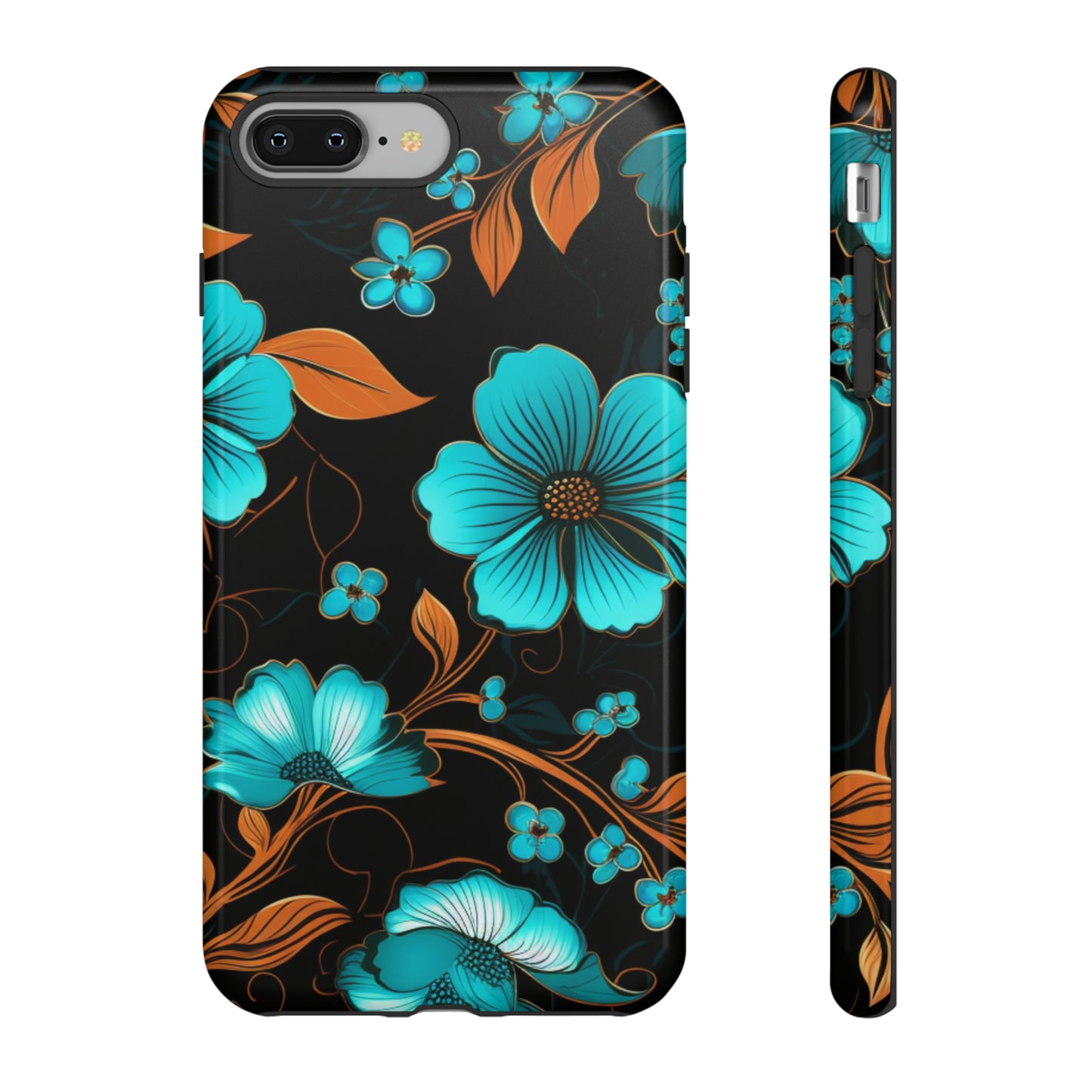 Turquoise Floral phone case