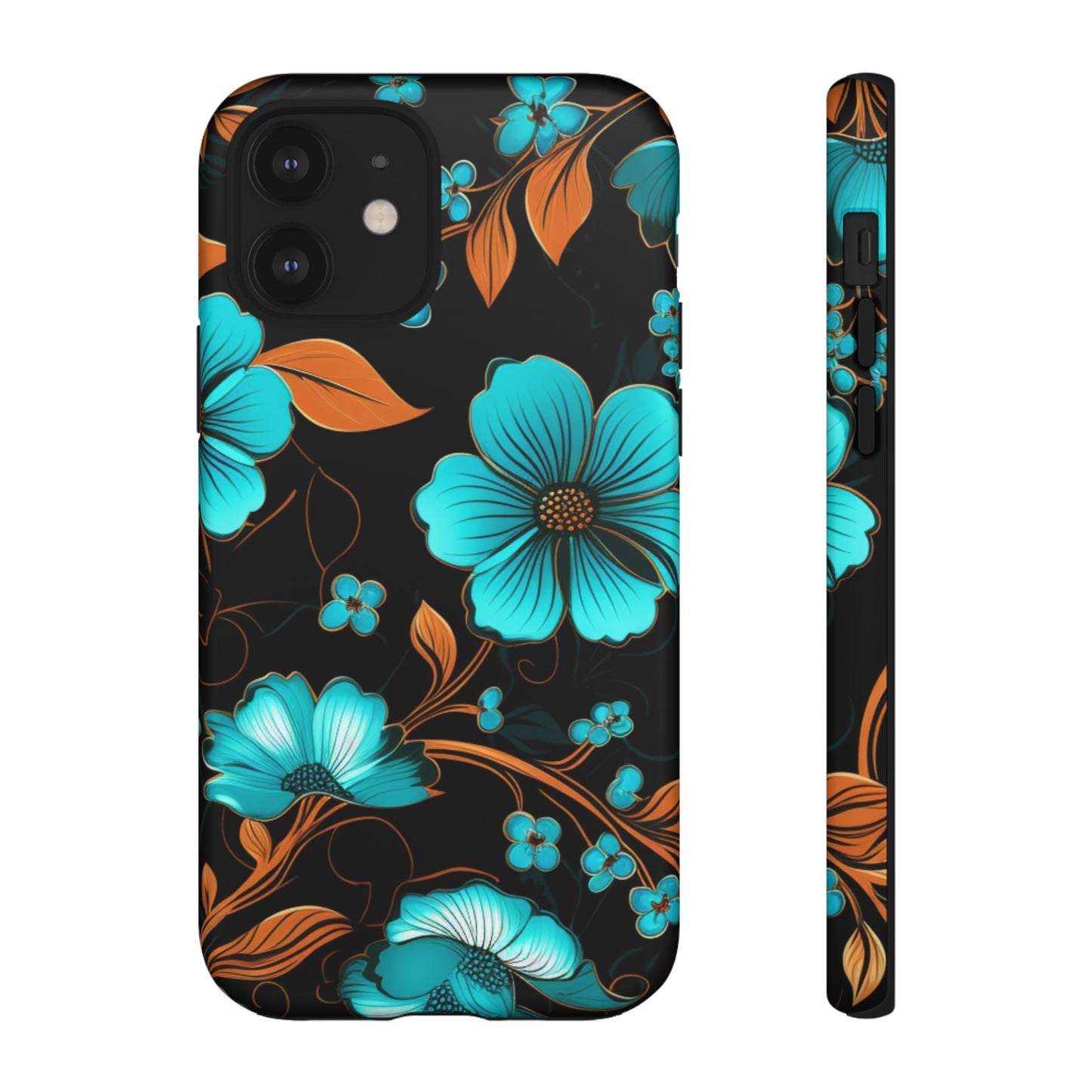 Turquoise Floral phone case