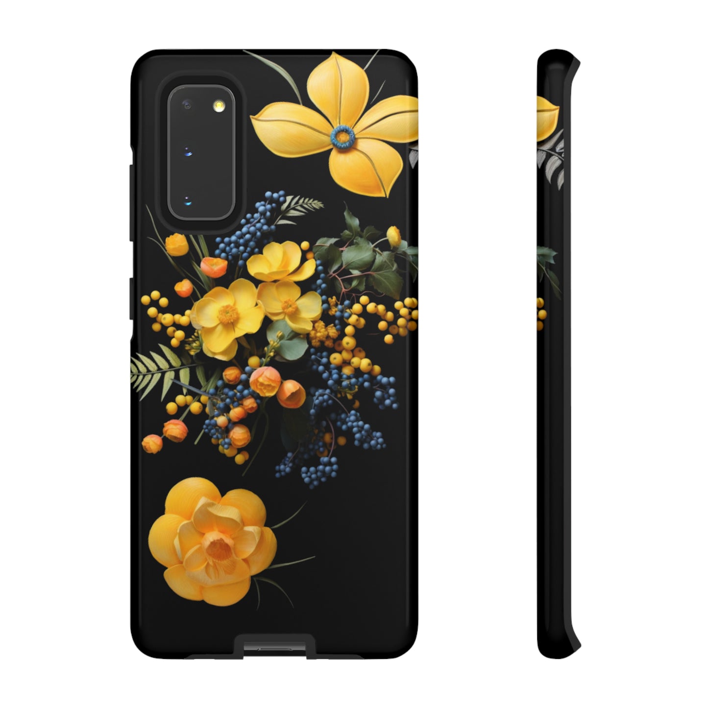 Yellow floral phone case