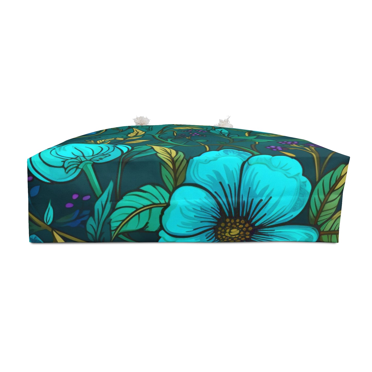 Turquoise Floral Weekender Bag